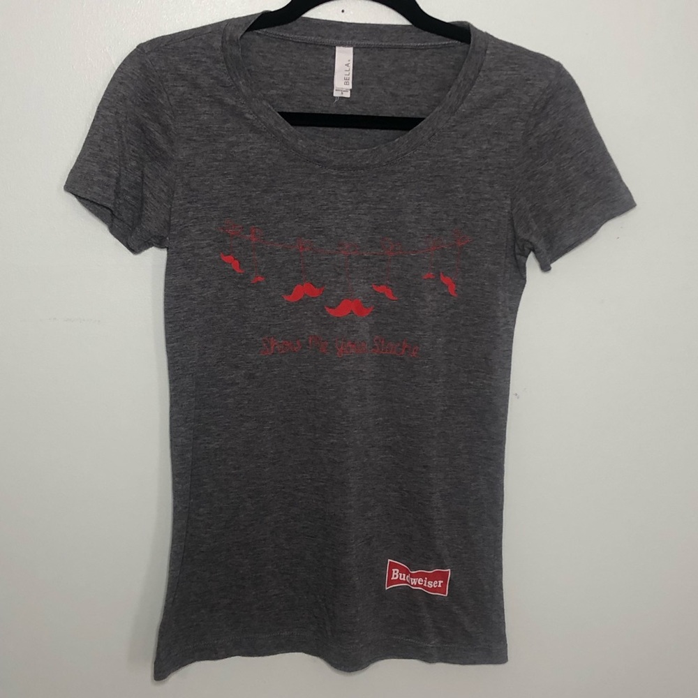 Budweiser Show me your Stache tee shirt
